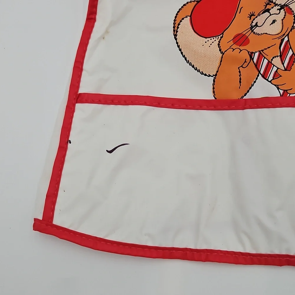 Adorable Plastic Baby Bib Apron Cartoon Print ABC Joyce Tagliabue 1982 Vintage